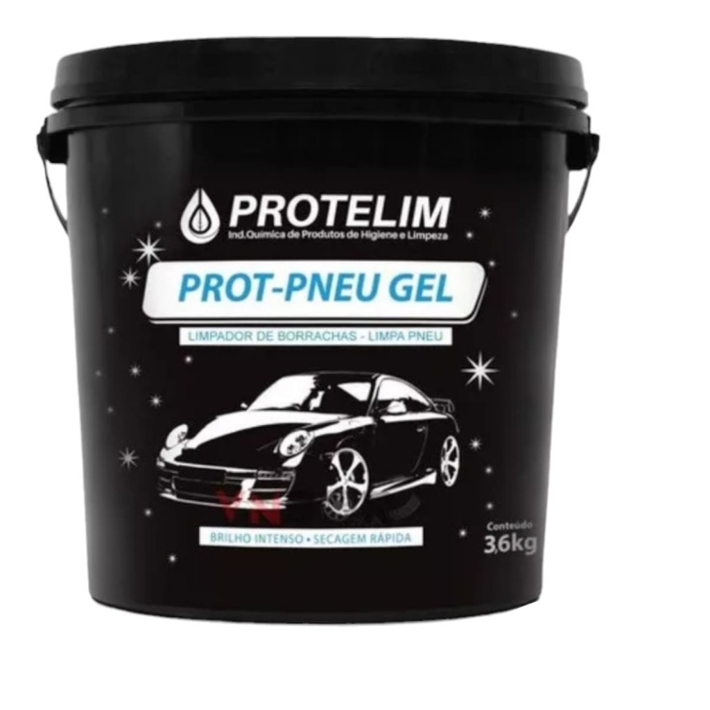 Prot Pneu Gel Protelim Brilho Intenso Pretinho