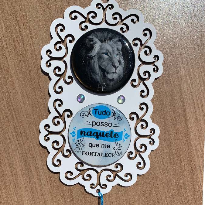 Tudo Posso Naquele Que Me Fortalece Adorno em Mdf Decoração