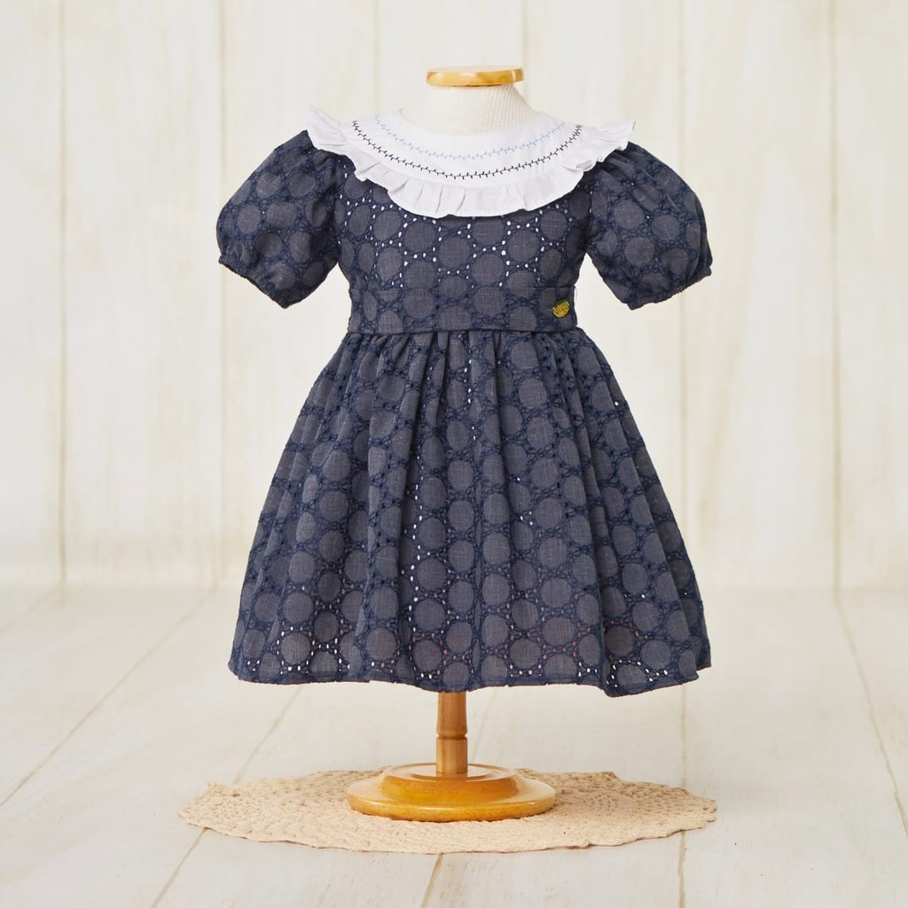 VESTIDO  BEBÊ  DE BORDERY JEANS -  SERENA BABY