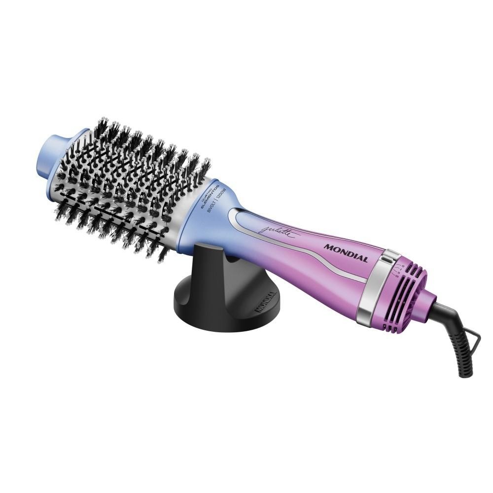 Escova Secadora Para Cabelo Profissional Mondial By Juliette Azul Rosa 1200w Bivolt - Beauty