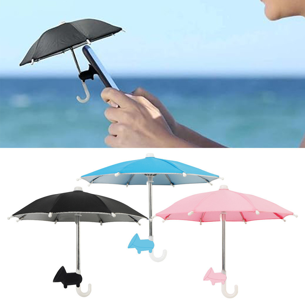 Mini Guarda-Chuva Sol Acessórios De Decoração De Bicicleta Móvel Automático De Poliéster Nova Telefone em Oferta na Shopee