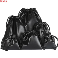 Sacos De Fone De Ouvido , Saco À Prova De Poeira De Couro PU Cordão Preto Maquiagem