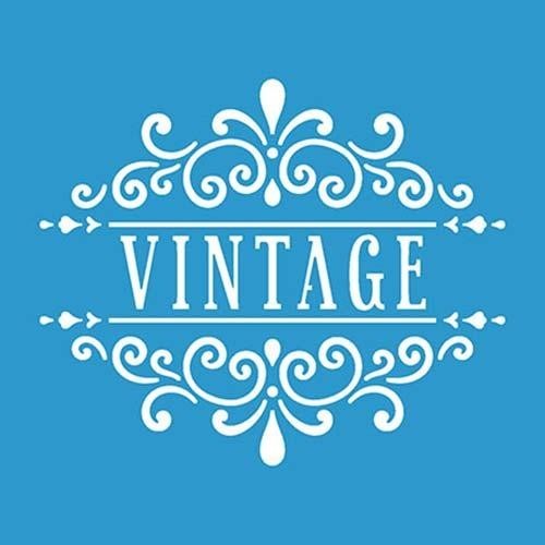 Stencil Litoarte  10 x 10 cm - ST-X-329 Selo Vintage