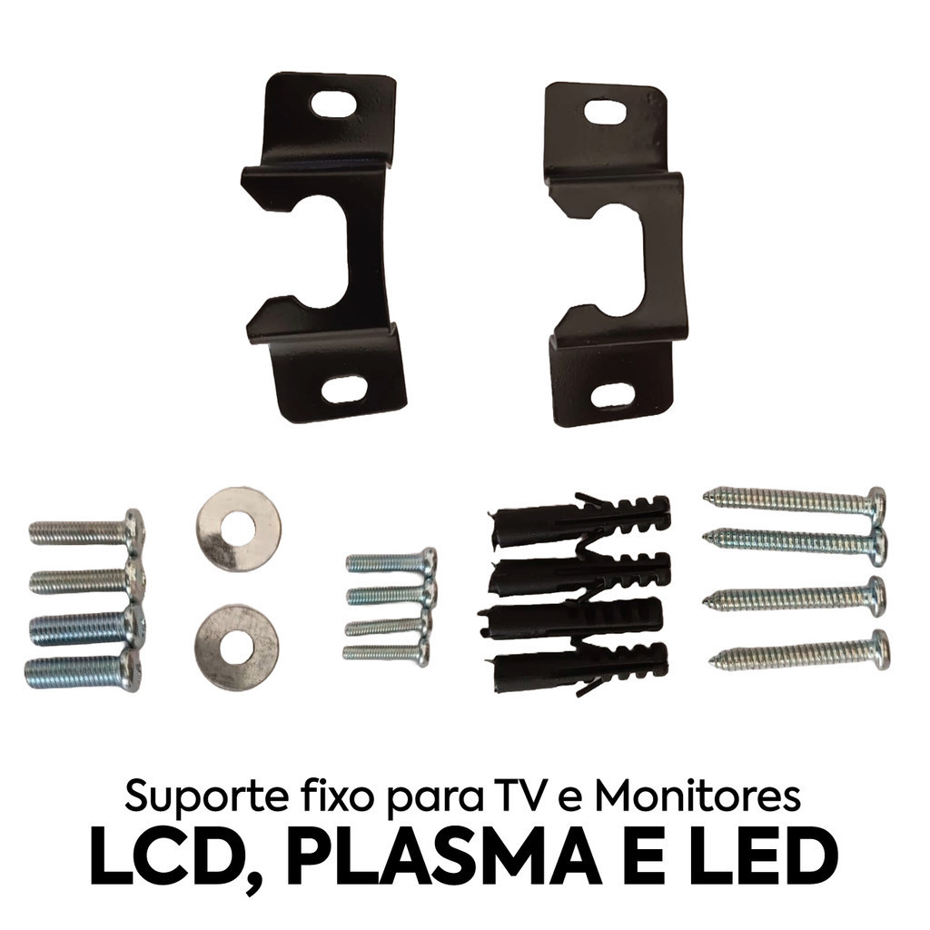 Suporte Tv Fixo Canaã 10 A 72 Polegadas Cor Preto Completo