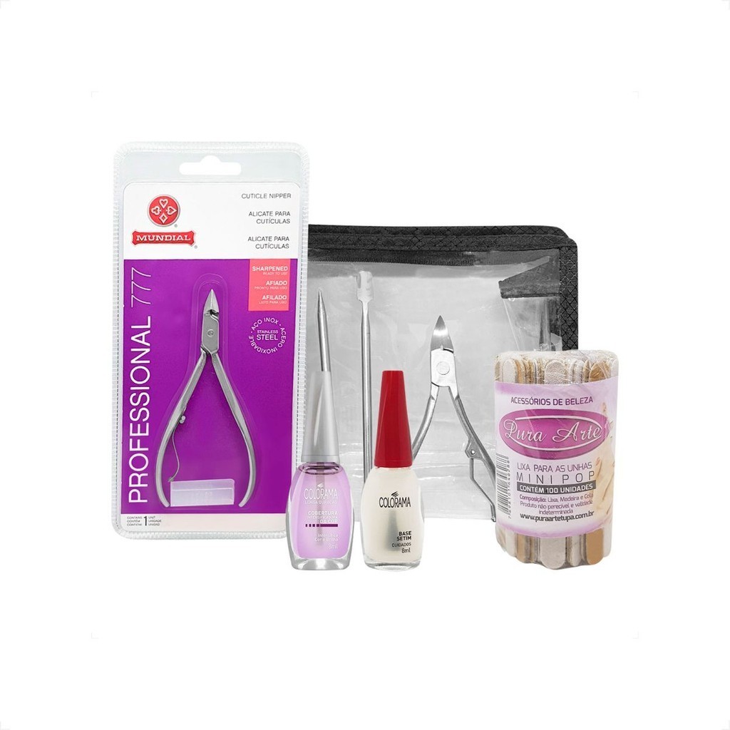 Kit Manicure Pessoal Alicate Mundial 777 Necessarie