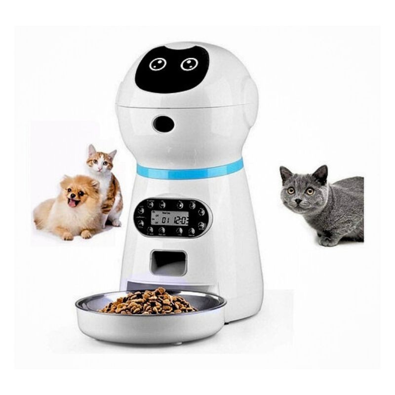 Alimentador Comedouro Automático Cães Gatos Pet Programável