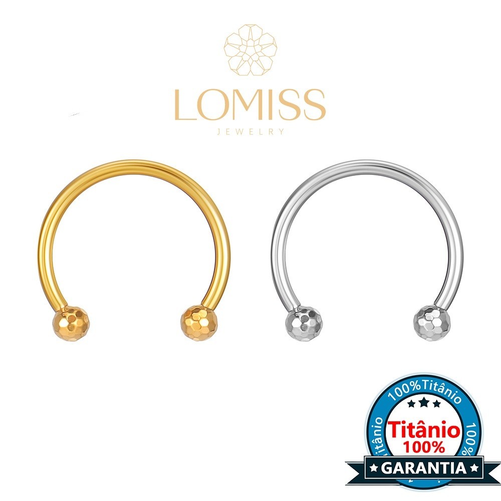 Lomiss Piercing Septo Helix Daith Ferradura Titânio Lapidada em Oferta na Shopee