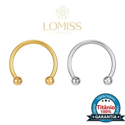 Lomiss Piercing Septo Helix Daith Ferradura Titânio Lapidada