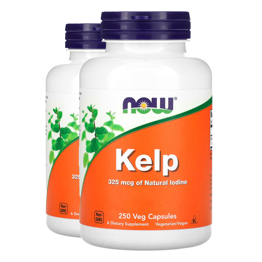 Kit 2x Kelp 325mcg Iodo Natural Now Foods 250 Caps Importado/Made in Usa