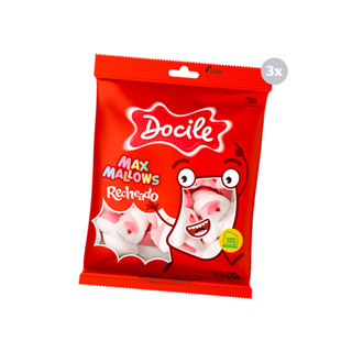 Kit 3 Pct Marshmallow Twist Rosa/Branco 220G Bala Docile em Oferta na Shopee