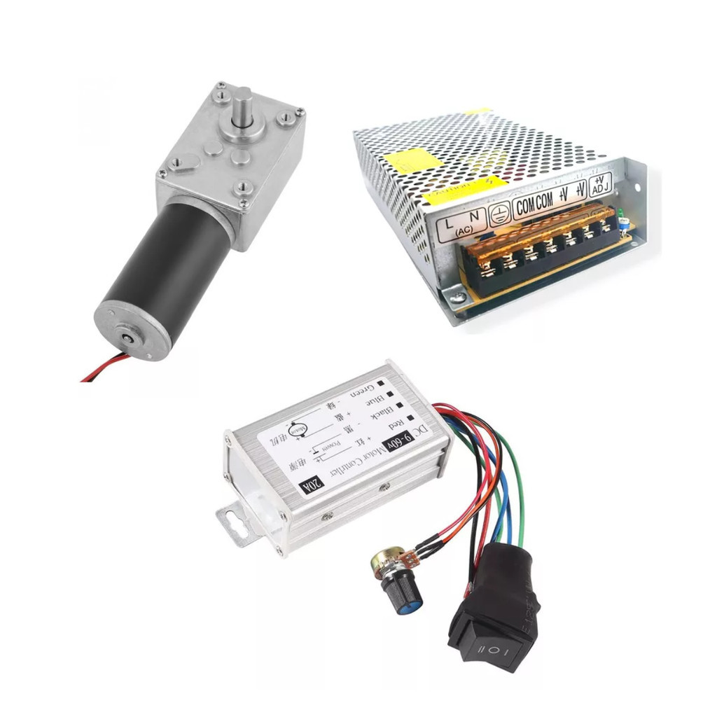 Motor Dc 24v 5840-31zy + Fonte 24V 5A + Controlador PWM