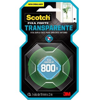 Fita Dupla Face Fixa Forte 3M 19MM X 2M Transparente em Oferta na Shopee