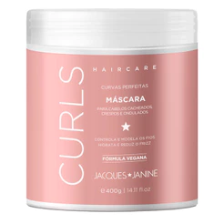 Máscara Hidratação Tratamento Creme Ondulados Cacheados Crespos Hair Care Curls Jacques Janine 400g