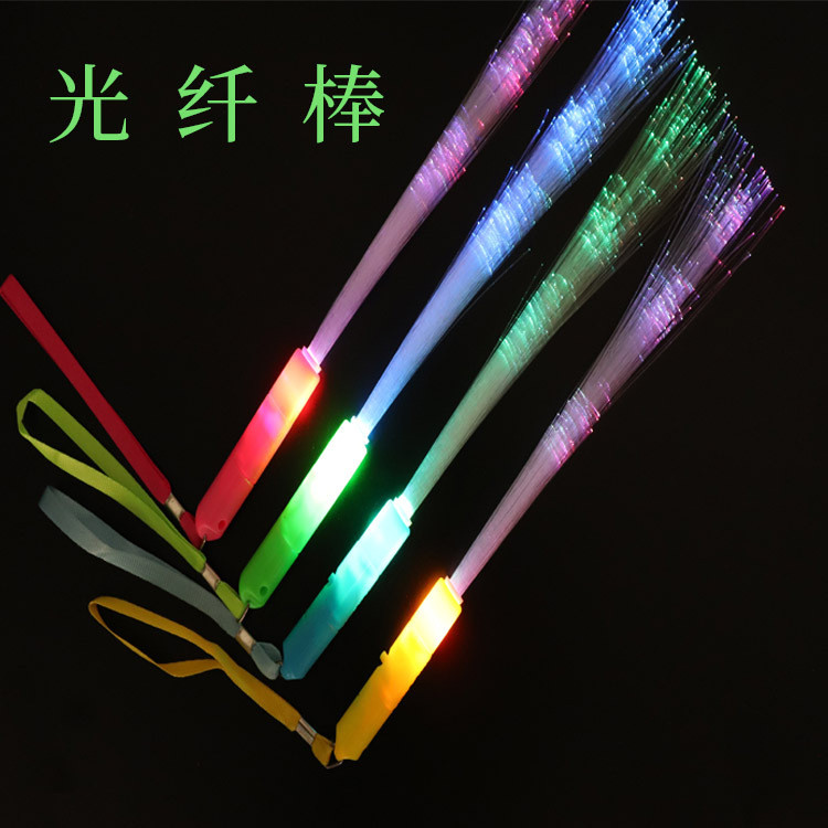 Fibra Óptica Vara Brilho Eletrônico Variável Flash Concerto Glow Stick Party Props Party Glow Stick Ready Stock