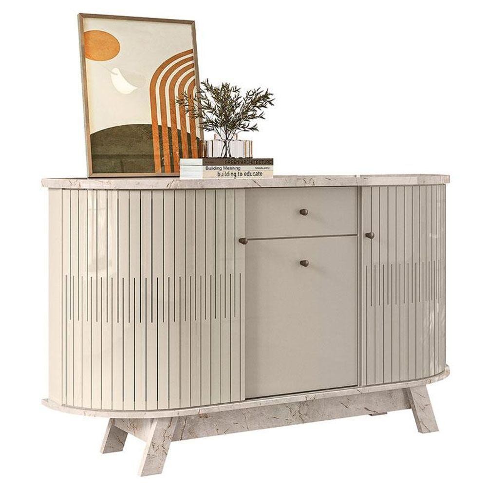 Aparador Para Sala Buffet Monza Calacata Off White - Madetec - Home & Living