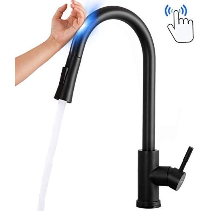 Torneira Cozinha Gourmet Touch Sensível Ao Toque Preto Black em Oferta na Shopee