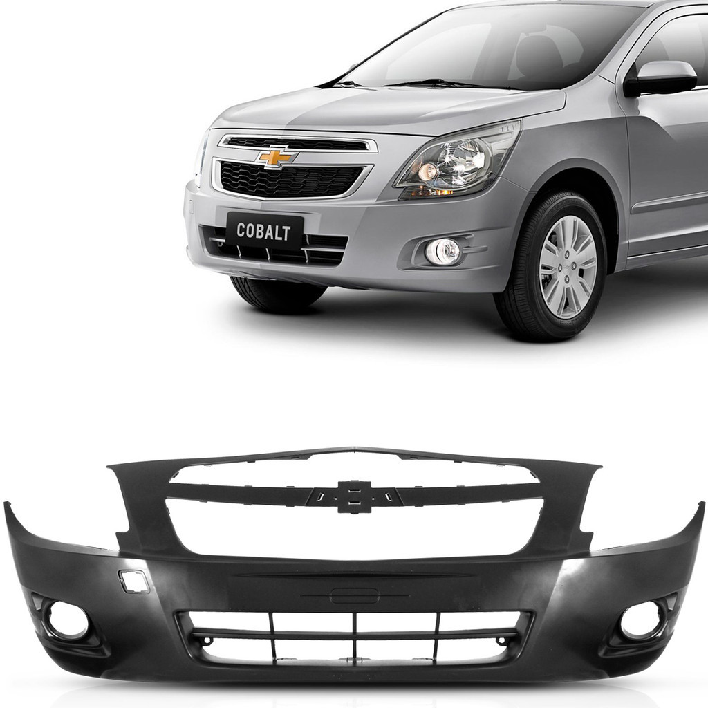 Parachoque Dianteiro Cobalt 2012 2013 2014 2015 Preto Liso Com Furo - Spare Parts and Accessories for Vehicles