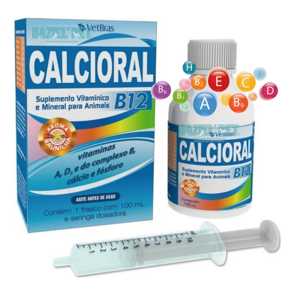 Vitamina Para Cachorro Gato Calcioral B12 100ml Suplemento | Pet, Cães, Gatos, Pet shop