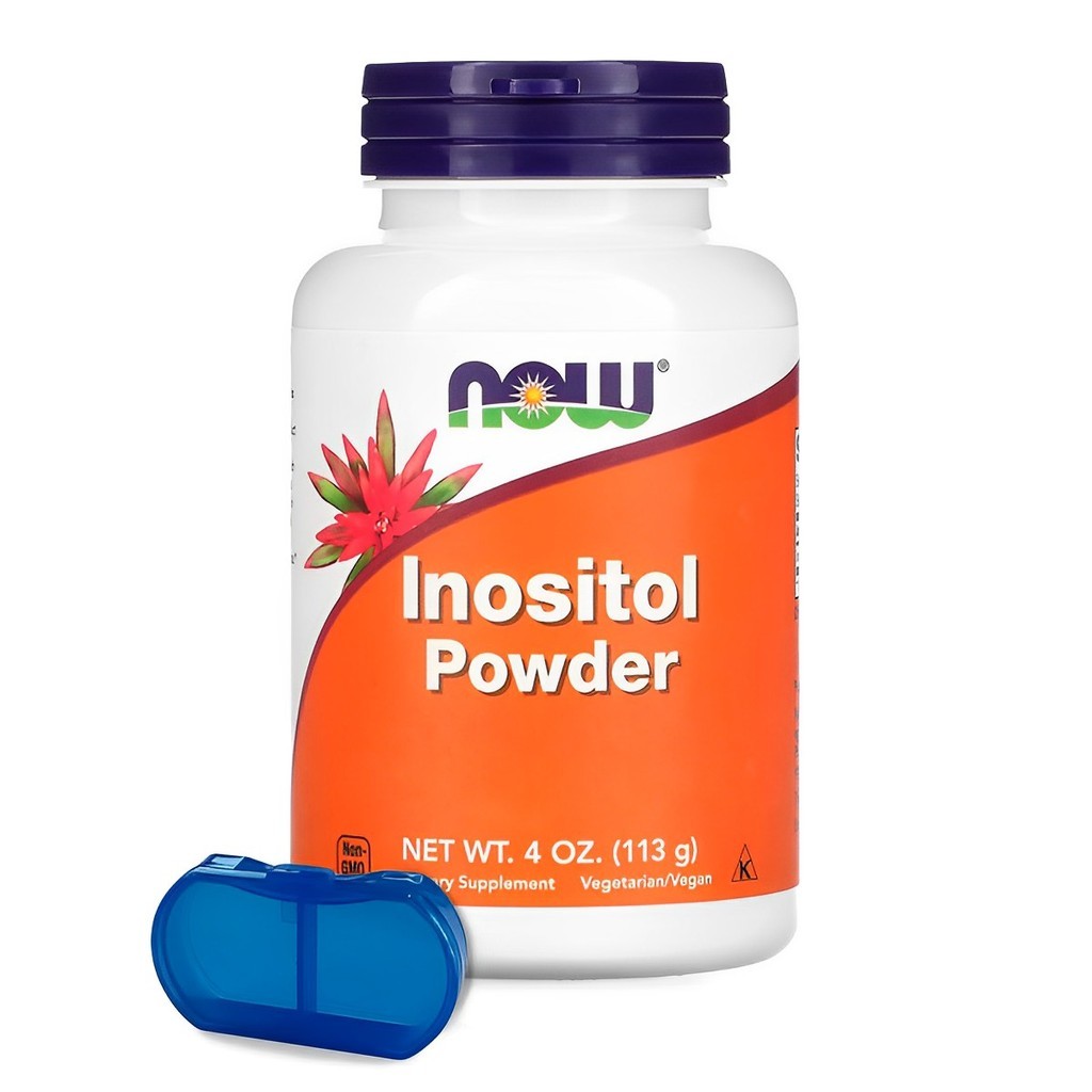 Pó de inositol Now Foods Mio-inositol 113g + Porta Cápsulas em Oferta na Shopee