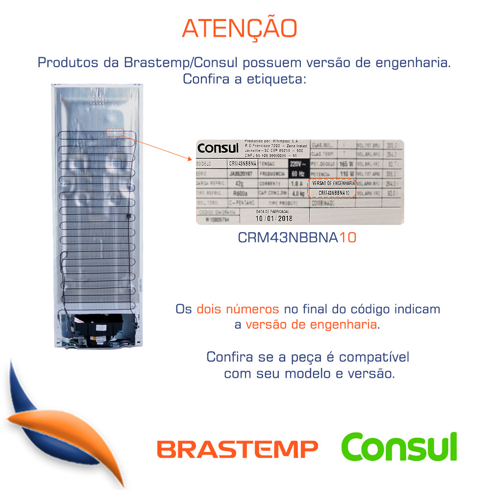 Dobradiça Intermed. Esquerda Refrigerador Brastemp W10893220