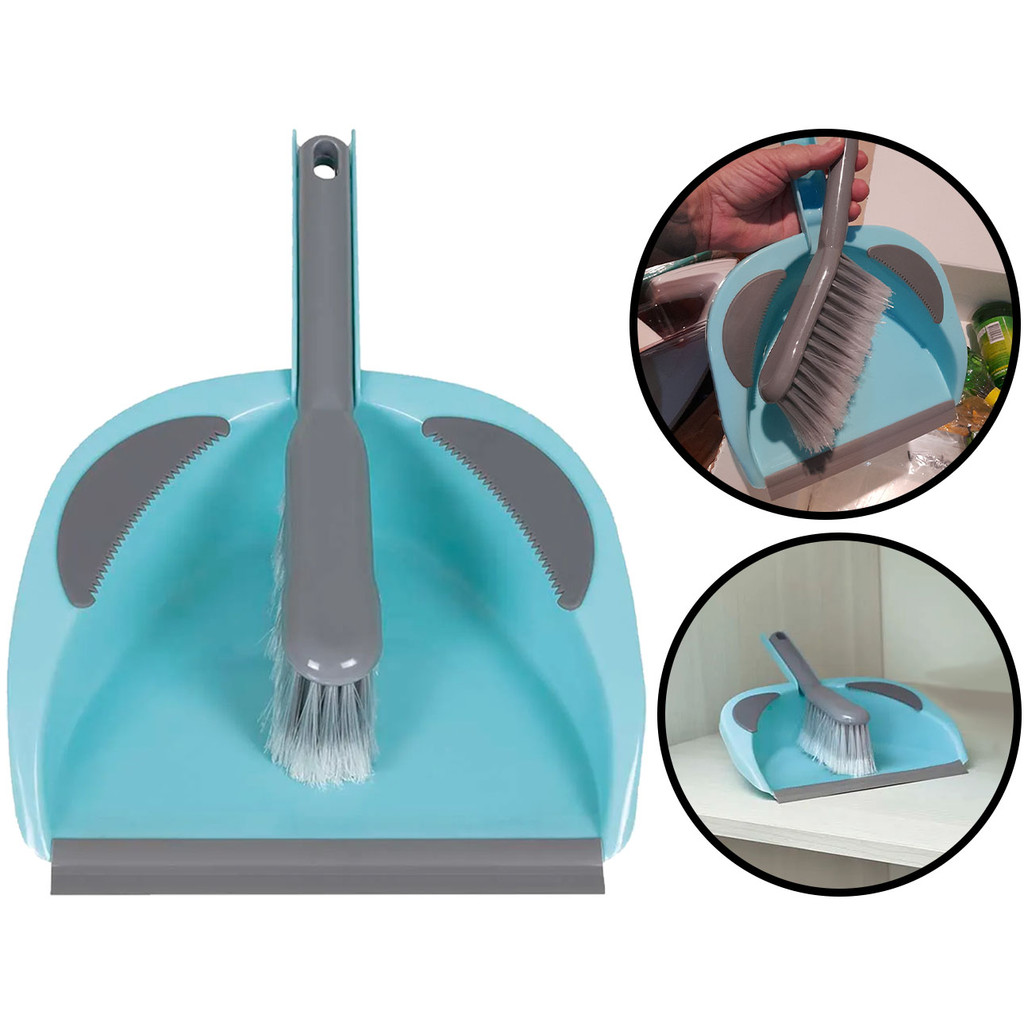 Conjunto Pá De Mão Plástica Com Escova Espanador Para Limpeza Multiuso 2 Peças Mor em Oferta na Shopee