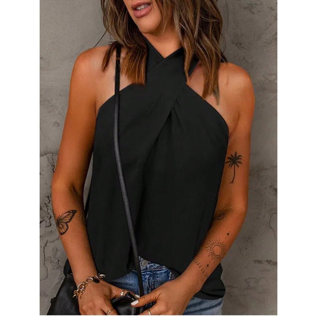 REGATA FEMININA TRANSADO NA FRENTE PRA VERAO MODA 2024 em Oferta na Shopee