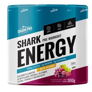 Pré Treino Shark Energy Pote 300g Shark Pro em Oferta na Shopee
