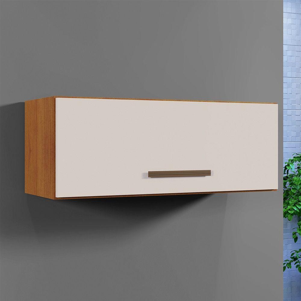 Armário Aéreo 1 Porta Atenas Naturalle Com Off White em Oferta na Shopee