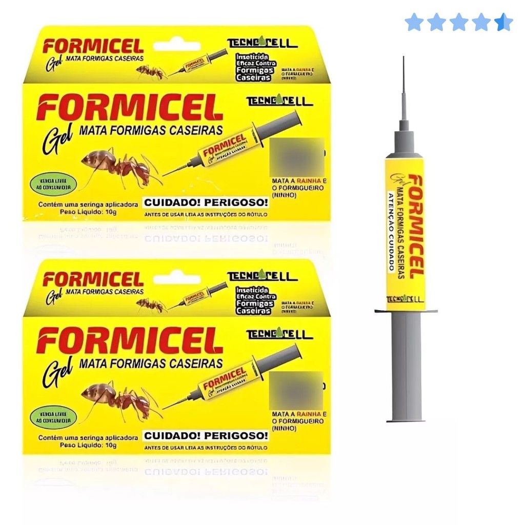 Kit Com 2 Veneno Mata Formiga Caseiras Formicel Gel 10g em Oferta na Shopee