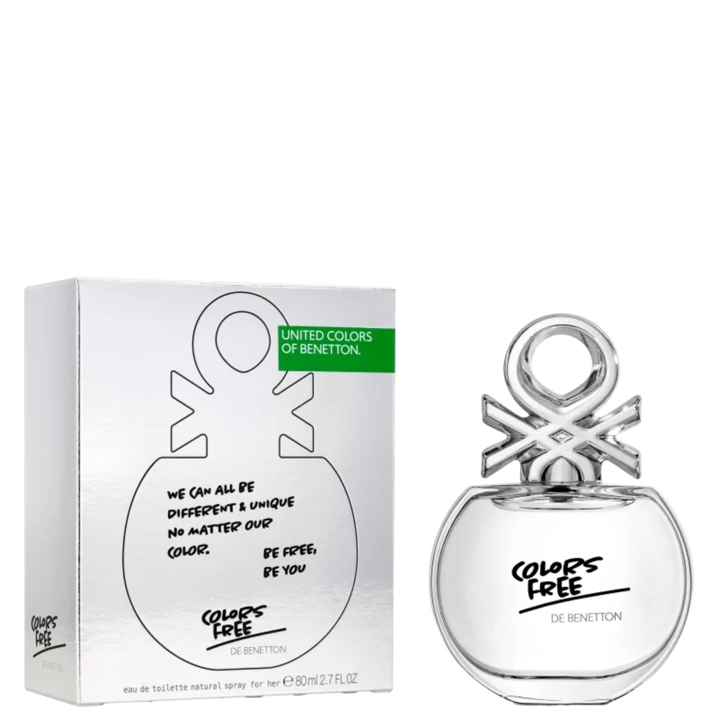 Detalhes do Colors Free For Her Benetton Edt - Perfume Feminino 80ml
