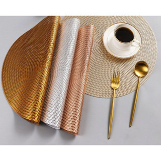 Kit Jogo Americano 4 ou 6/8/10/12 unidades Sousplast Redondo para Mesa de Jantar em Oferta na Shopee