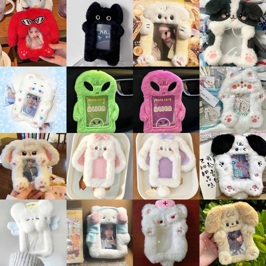 Coreano 3 Polegada Fofo Photocard Titular Cartão De Pelúcia Kpop Moldura Estilos Animais Bonito Estudante Do