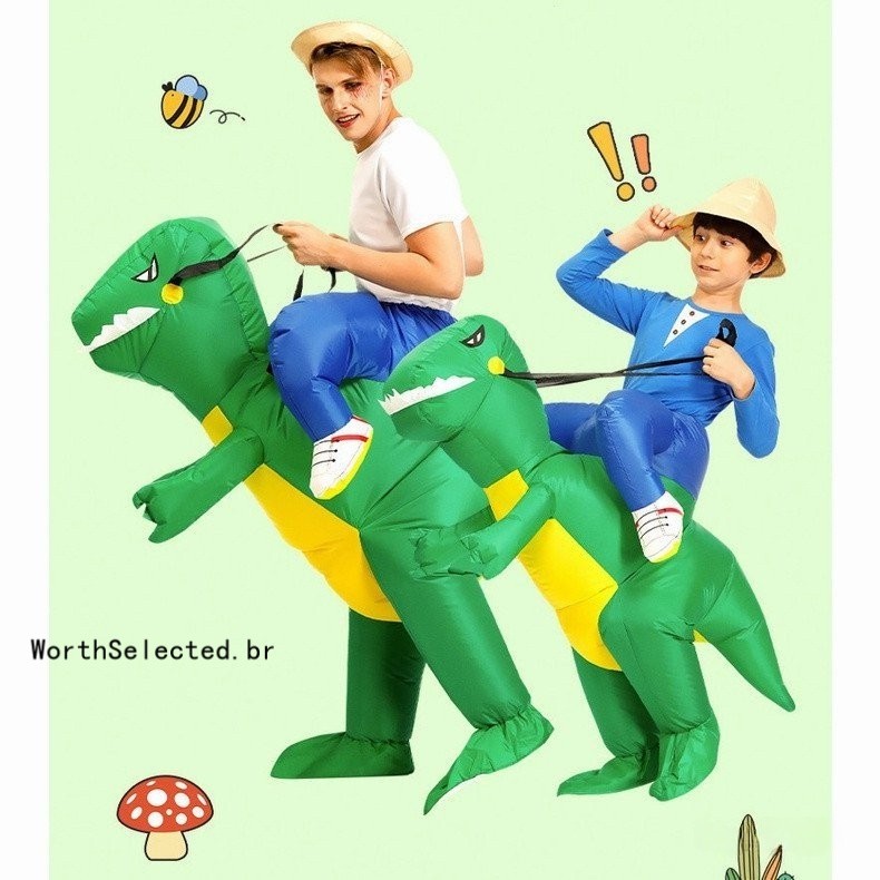 Inflável Passeio No Traje De Dinossauro Blow Up Suit Fancy Dress Festa De Halloween E Natal De Ar Cosplay Para Crianças Adulto em Oferta na Shopee