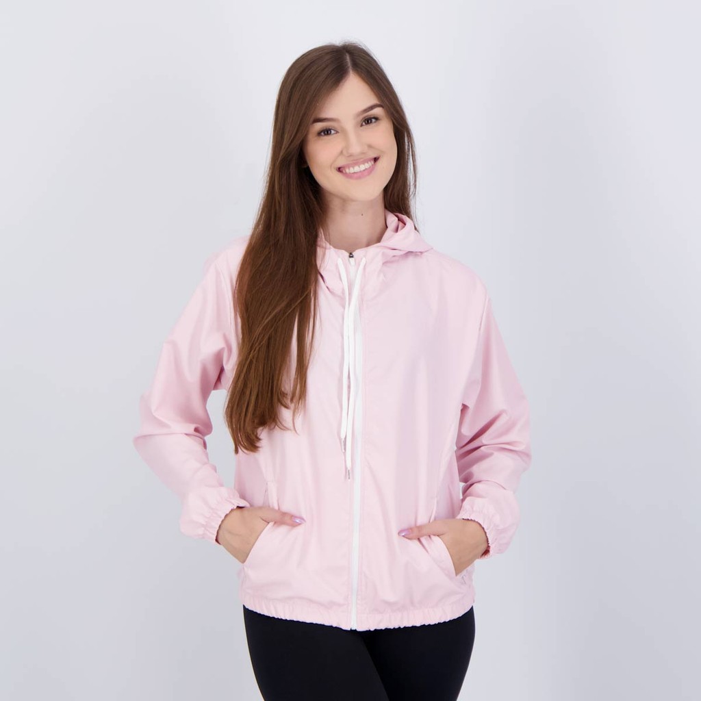 Jaqueta Selene Corta Vento Feminina Rosa em Oferta na Shopee