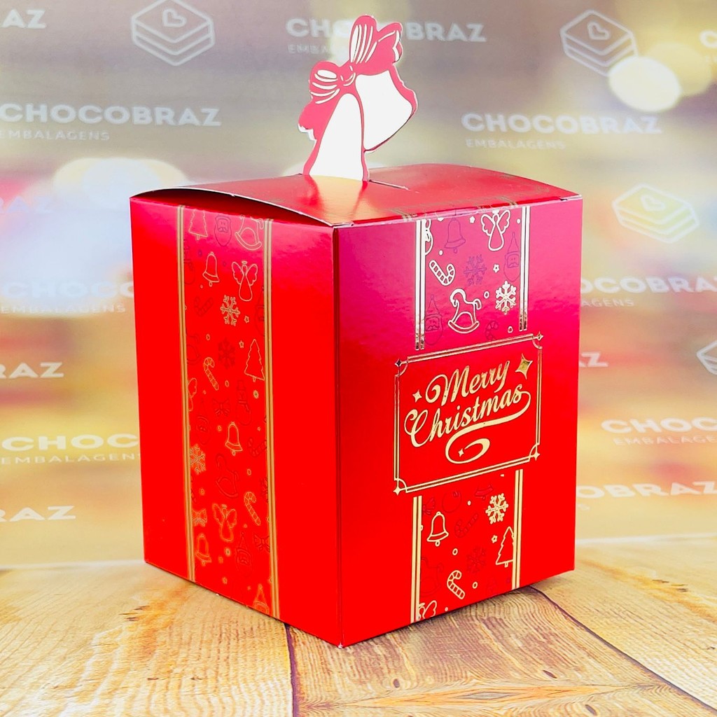 10 CAIXA P/ DOCES POP UP - NATAL CLASSICO ID5130 (NATAL IDEIA 2025)