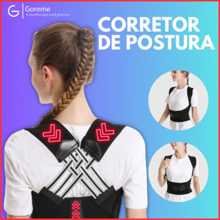 Kit 4 Corretor de Postura Colete Cervical Cinta Alinha Coluna Unissex em Oferta na Shopee