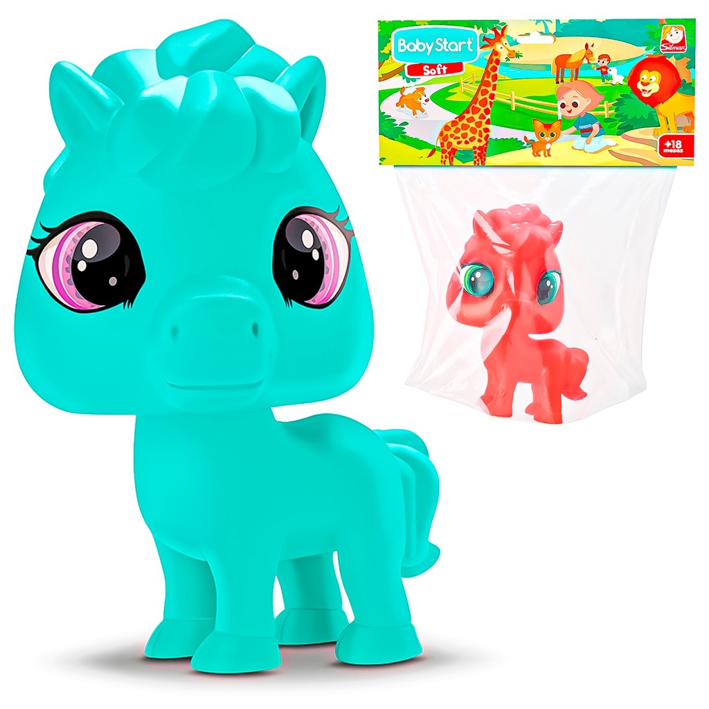 Boneco Pet Cavalo Baby Start Soft Vinil Macio Para Bebês Silmar Brinquedos