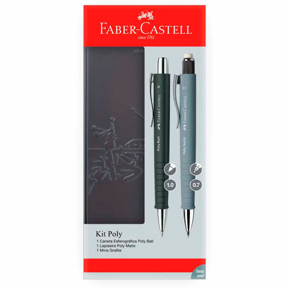 Kit escrita Poly caneta 1.0mm + lapiseira 0.7mm ES/ESLPPOLY Faber-Castell - Stationery