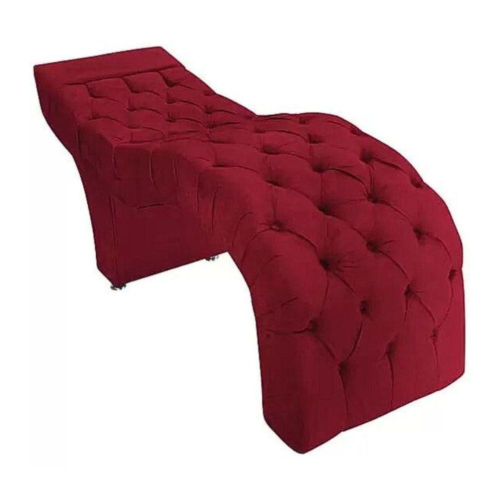Maca Estofada Estética Cílios Salão Spa Suede ísis Cor:vermelho