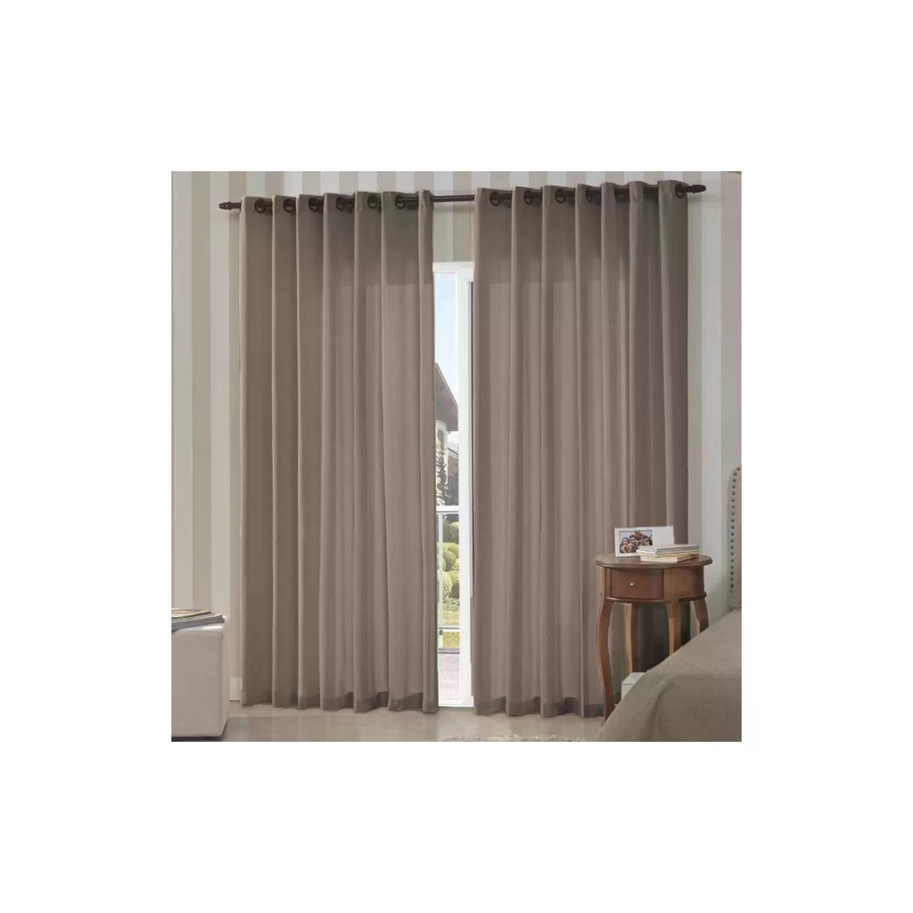 Cortina Bella Janela 420x250 cm Rústica Pantex Camurça 01