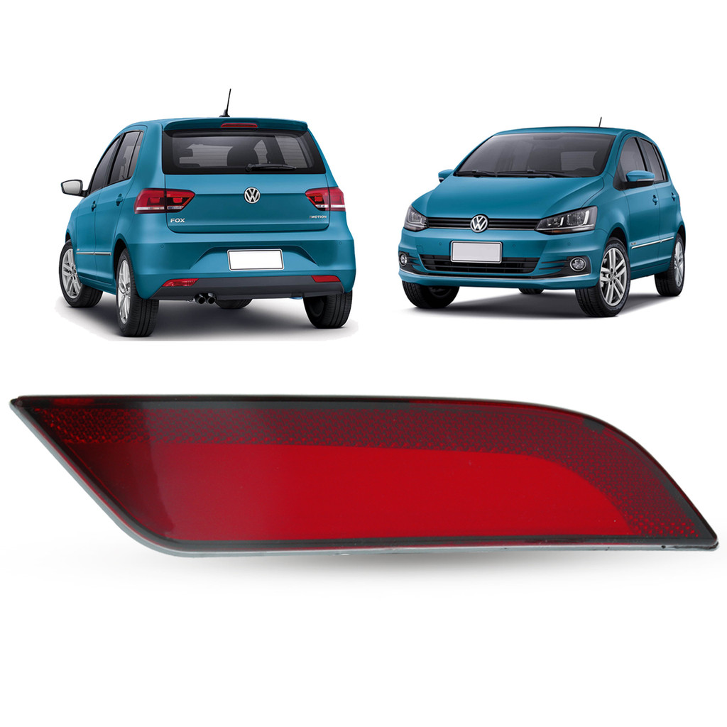 Refletor Lanterna Olho de Gato Para-Choque Traseiro Volkswagen Fox 2015 2016 2017 2018 2019 2020 2021 2022