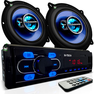 Kit Som Automotivo Rádio Mp3 + Par Alto Falante Triaxial 5 Pol 100w em Oferta na Shopee