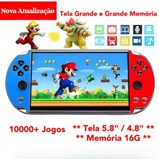 2025 Videogame Portatil Tela 5.8" /4.8" +10000 Jogos Retro 16GB, Console de Mão Memoria Expansivel em Oferta na Shopee