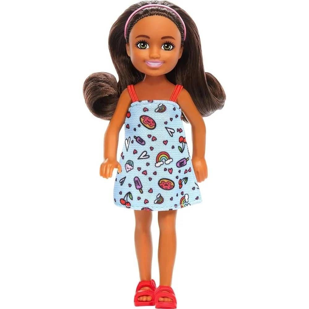 Barbie Chelsea Vestido Azul e Sapatos Laranja - Mattel - Mom & Baby