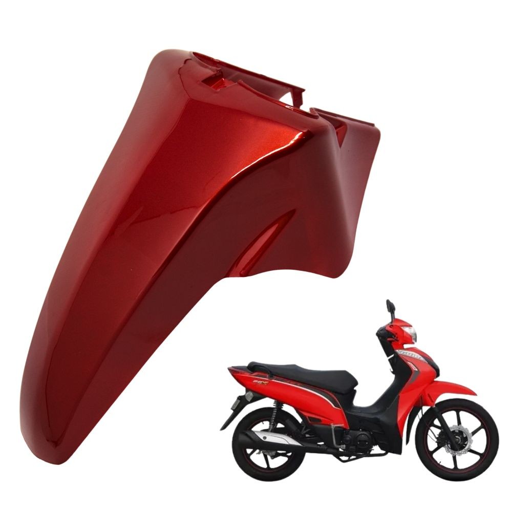 Paralama Dianteiro Vermelho Motocicleta Shineray Jet 50 Scoo