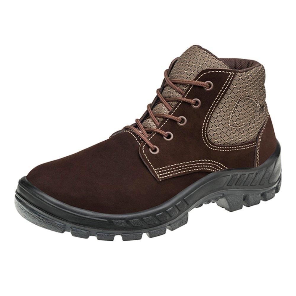 Bota de Segurança Cano Baixo N41 Cor Café com Cadarço