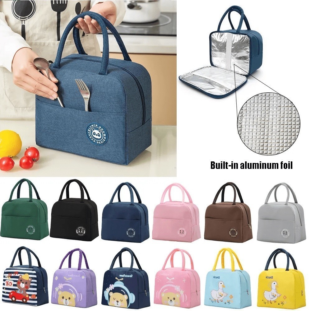 Bolsa Térmica Portátil Marmita Viagem Necessaire Lancheira Térmica Infantil Recipientes de armazenamento de alimentos Sacos de piquenique Prep de refeições