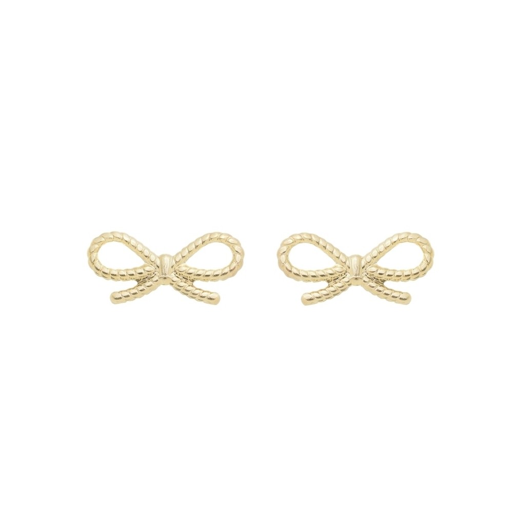 BRINCO NAT LACINHO FOLHEADO A OURO 18K - Fashion Accessories