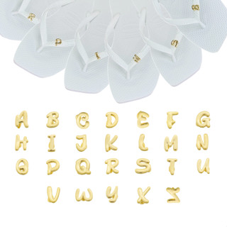 Pingentes Decorar Chinelos Havaianas Letras do Alfabeto Acessório Cabedal Feminino Masculo (PAR) em Oferta na Shopee