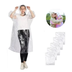 Kit 5 Capa De Chuva Descartável Transparente Para Show